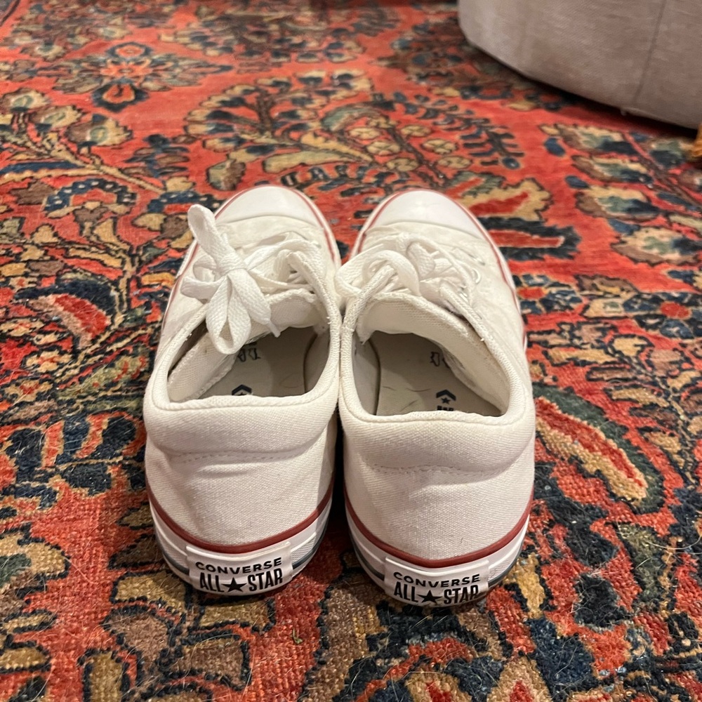 Converse White Sneakers with Red Accents - Picture 2 of 8